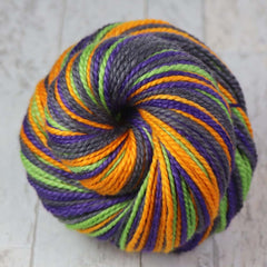 MONSTER MASH 2: SW Merino - Hand dyed self-stripe bulky weight yarn - Halloween