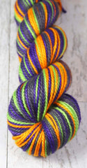 MONSTER MASH 2: SW Merino - Hand dyed self-stripe bulky weight yarn - Halloween