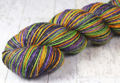 MONSTER MASH 2: SW Merino Lurex Sparkle - Hand dyed Variegated sock yarn
