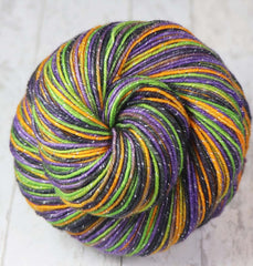 MONSTER MASH 2: SW Merino Lurex Sparkle - Hand dyed Variegated sock yarn