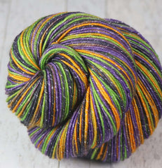 MONSTER MASH 2: SW Merino Lurex Sparkle - Hand dyed Variegated sock yarn