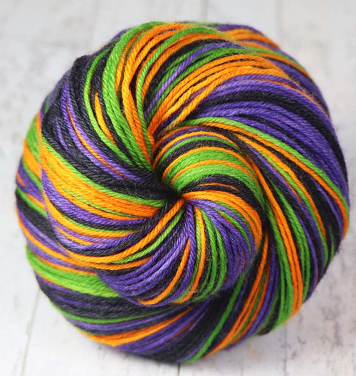 MONSTER MASH 2: SW Merino/Nylon/Cashmere - Hand dyed Self-striping Sock yarn