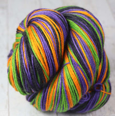 MONSTER MASH 2: SW Merino/Nylon/Cashmere - Hand dyed Self-striping Sock yarn