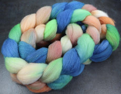 NORTHERN LIGHTS YURT: Merino-Silk Roving - 4.0 oz - Hand dyed wool roving