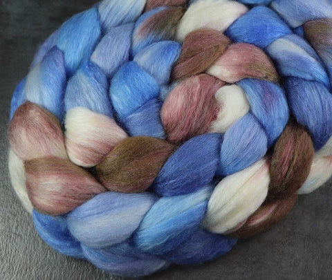 THE COLORFUL MR. G: Striped Shetland roving - 4.0 oz - Hand dyed Hawaii inspired wool