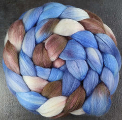 OUTRIGGER RUN: Polwarth Silk roving - 4.0 oz - Hand dyed spinning wool