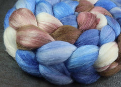 OUTRIGGER RUN: Polwarth Silk roving - 4.0 oz - Hand dyed spinning wool