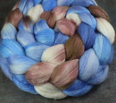 OUTRIGGER RUN: Polwarth Silk roving - 4.0 oz - Hand dyed spinning wool
