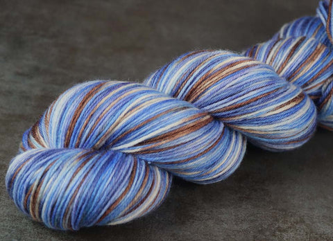 PACIFIC MOONRISE: SW Merino/Nylon - Hand dyed Variegated sock yarn