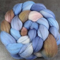 OUTRIGGER RUN: Shaniko Sparkle roving - 4.0 oz - Hand dyed spinning wool
