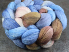 OUTRIGGER RUN: Shaniko Sparkle roving - 4.0 oz - Hand dyed spinning wool