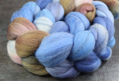 OUTRIGGER RUN: Shaniko Sparkle roving - 4.0 oz - Hand dyed spinning wool