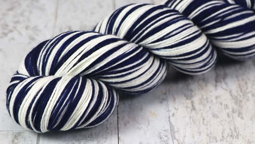 Blue White: Sports Team Colors Self Striping Sock Yarn / PENNSYLVANIA - Dyed to Order