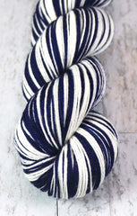 Blue White: Sports Team Colors Self Striping Sock Yarn / PENNSYLVANIA - Dyed to Order