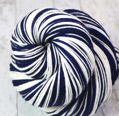 Blue White: Sports Team Colors Self Striping Sock Yarn / PENNSYLVANIA - Dyed to Order