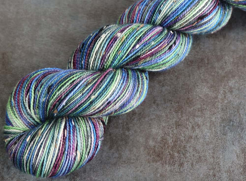 POISON DART FROG: SW Merino / Tweed Nylon - Hand dyed Variegated sock yarn