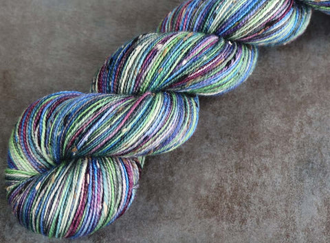 WINTER SUNSET SC 3: SW Merino/Cashmere/Nylon - Hand dyed Variegated sock yarn