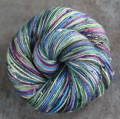 POISON DART FROG: SW Merino / Tweed Nylon - Hand dyed Variegated sock yarn