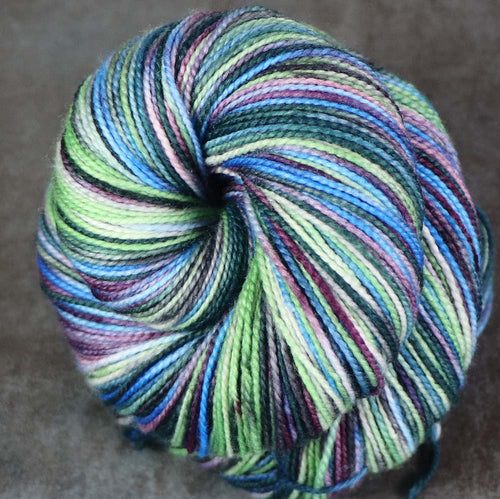 POISON DART FROG: SW Merino/Nylon - Hand dyed variegated sock yarn - tight twist