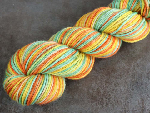 FALL FOREST: SW Merino/Nylon/Cashmere - Hand dyed Self-striping Sock yarn