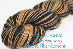 Black Bronze Gold: Self Striping Yarn - Dyed to Order - Sports Team / NEW ORLEANS