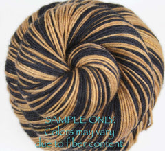 Black Bronze Gold: Self Striping Yarn - Dyed to Order - Sports Team / NEW ORLEANS