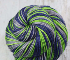 BLUE GREEN GRAY: SW Merino-Nylon DK - Hand dyed Self-Striping yarn - Seahawks