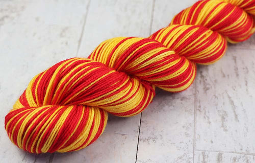 Cardinal & Straw: Self Striping Merino Yarn - Sorority, Fraternity Colors - Dyed to Order