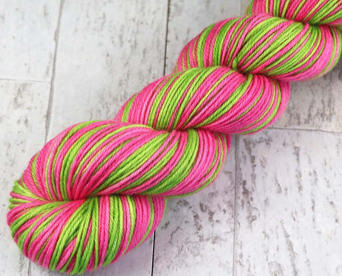 Rose & Green: Self Striping Merino Yarn - Sorority, Fraternity Colors - Dyed to Order