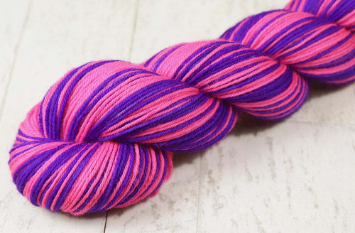 Pink & Purple: Self Striping Merino Yarn - Sorority, Fraternity Colors - Dyed to Order