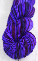 SUPERHERO: SW Merino/Nylon - Hand dyed variegated sock yarn - tight twist - "Overdyed Collection"