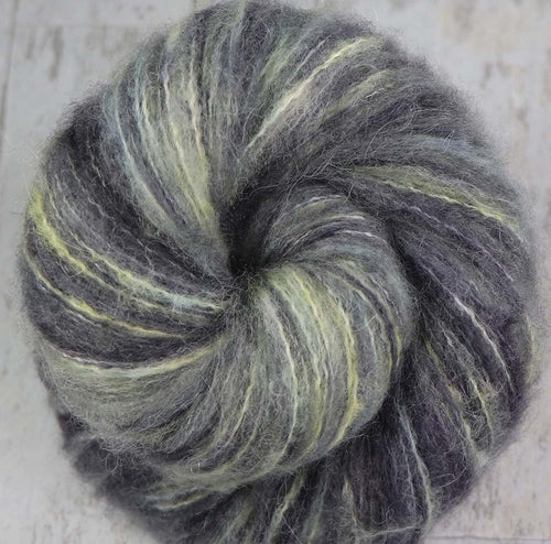 STARGAZING AT CHARLIE DOME: Baby Alpaca, Merino, Cotton - Hand dyed variegated fluffy fingering yarn