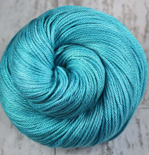 TEAL: Pima Cotton - DK Weight - Variegated Hand dyed yarn