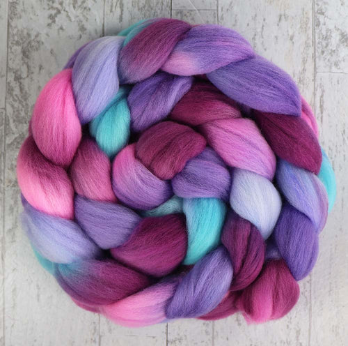 TEAPOT STILL LIFE: 21m Merino Wool Top - 4 oz - Hand dyed spinning wool