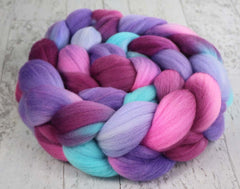 TEAPOT STILL LIFE: 21m Merino Wool Top - 4 oz - Hand dyed spinning wool