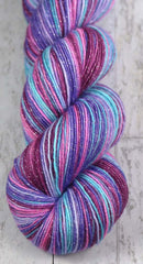 TEAPOT STILL LIFE: SW Merino Lurex Sparkle - Hand dyed Variegated sock yarn