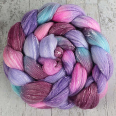 TEAPOT STILL LIFE: Merino / Tweed / Bamboo  - Hand dyed roving - 4oz