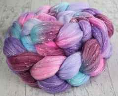 TEAPOT STILL LIFE: Merino / Tweed / Bamboo  - Hand dyed roving - 4oz