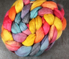 WAIMEA ROOSTER: Bluefaced Leicester / Sparkle Nylon - Hand dyed spinning wool  - 5.0 oz