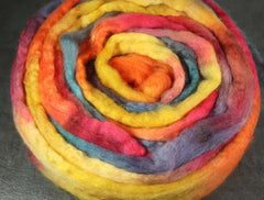 WAIMEA ROOSTER: Bluefaced Leicester / Sparkle Nylon - Hand dyed spinning wool  - 5.0 oz