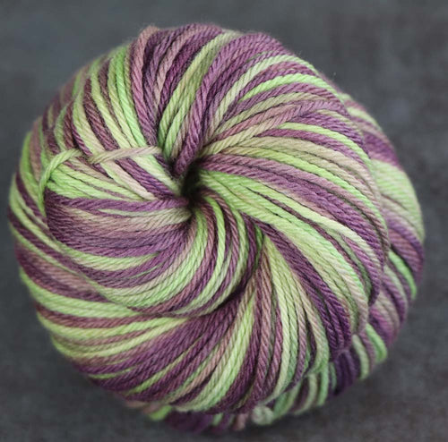 WINE ON A VINE: Fine Organic Merino - Hand dyed Variegated Worsted yarn