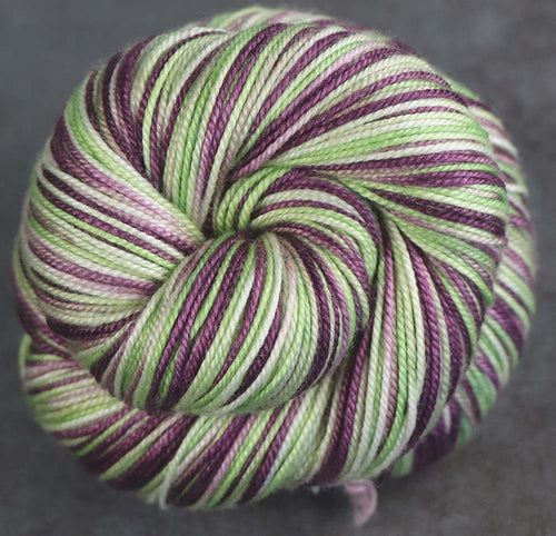 WINE ON A VINE: SW Merino Silk Cashmere - Hand dyed variegated sock yarn