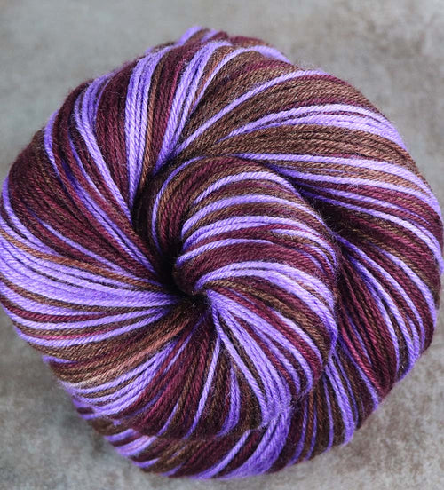 WINE TASTING 2: SW Merino/Nylon/Cashmere - Hand dyed Self-striping Sock yarn