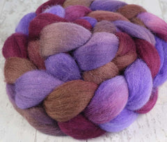 WINE TASTING: Kent Romney roving - 4.0 oz - Hand dyed spinning wool