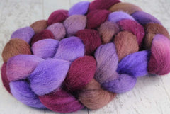 WINE TASTING: Kent Romney roving - 4.0 oz - Hand dyed spinning wool