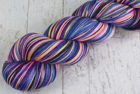 LAVA FLOW: SW Merino / Cashmere / Nylon Hand dyed Variegated sock yarn - Tropical pink