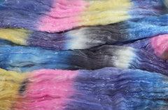 WINTER SUNSET SC 1: Merino / Tweed / Bamboo  - Hand dyed roving - 4oz