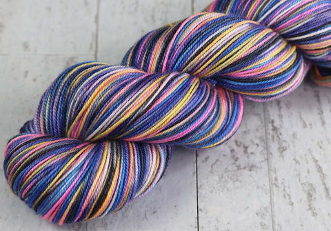 LAVA FLOW: SW Merino / Cashmere / Nylon Hand dyed Variegated sock yarn - Tropical pink