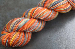 WINTER SUNSET SC 3: SW Merino - Hand dyed variegated bulky weight yarn