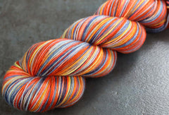 WINTER SUNSET SC 3: SW Merino/Cashmere/Nylon - Hand dyed Variegated sock yarn